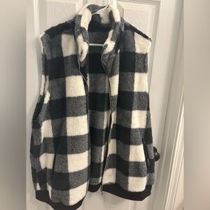 Buffalo plaid vest